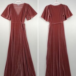 Baltic Born Wrap Dress Women's Medium Velvet Bridesmaid/Party/Special Occasion